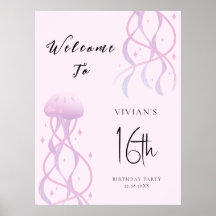 Beach Blush Pink 16 . Geburtstag Party Einladung