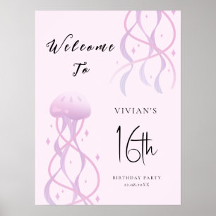 Beach Blush Pink 16 . Geburtstag Party Einladung Poster