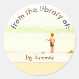 Beach Boy Library Plate Runder Aufkleber
