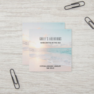Beach Bracelet Display Juwelierhalter Quadratische Visitenkarte