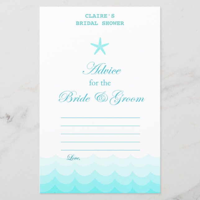 Beach Brautparty Game, Nautical, Meerjungfrau (Vorderseite)