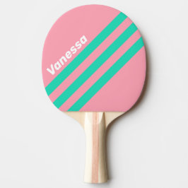 Beach Breeze Nostalgic Angled Striping with Name Tischtennis Schläger