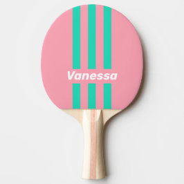 Beach Breeze Nostalgic Pin Stripes with Name Tischtennis Schläger