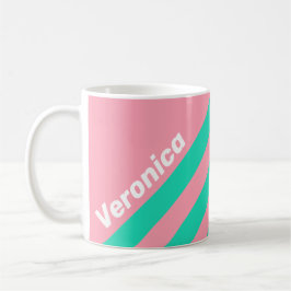 Beach Breeze Nostalgic Stripes with Name Kaffeetasse