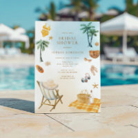 Beach Bridal Dusche Einladung
