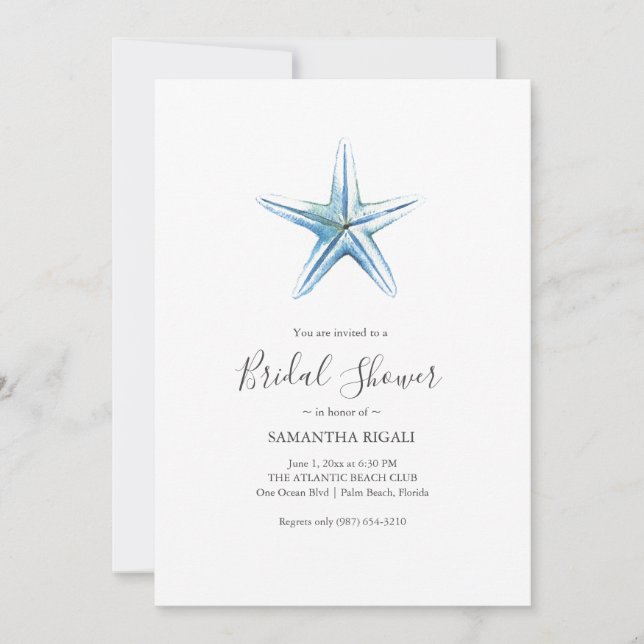 Beach Bridal Shower Invitations (Vorderseite)