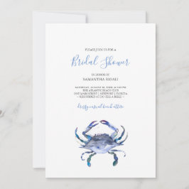 Beach Bridal Shower Invitations Watercolor Crab Einladung