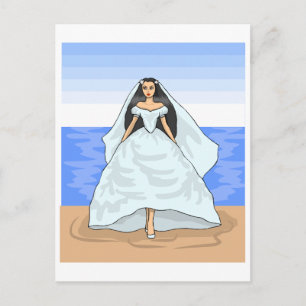 Beach Bride Postkarte
