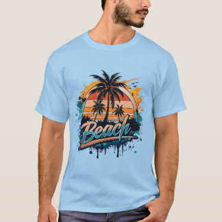 “Beach” Bright Splash T-Shirt