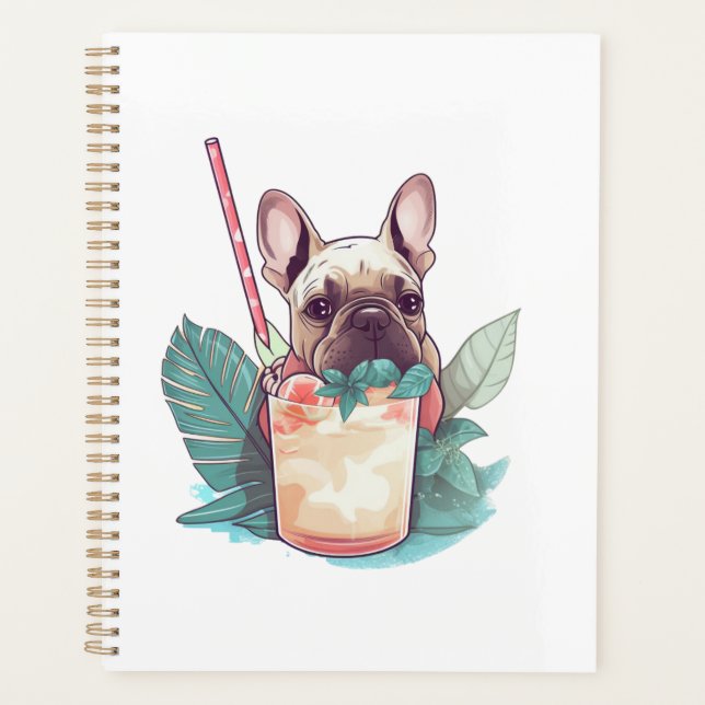 Beach Buddies: Frenchie Fizz Planner Planer (Vorderseite)