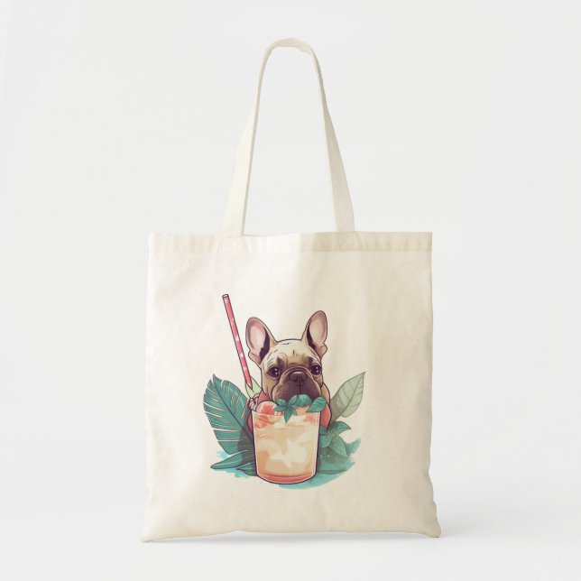 Beach Buddies: Frenchie Fizz Tote Bag Tragetasche (Vorne)