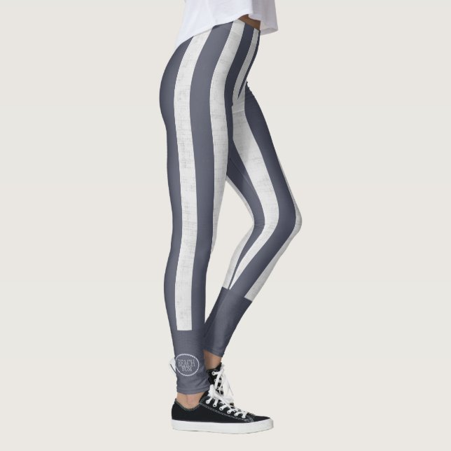 Beach Bum Bold Nautic Stripes Leggings (Rechts)