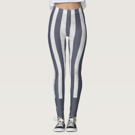 Beach Bum Bold Nautic Stripes Leggings