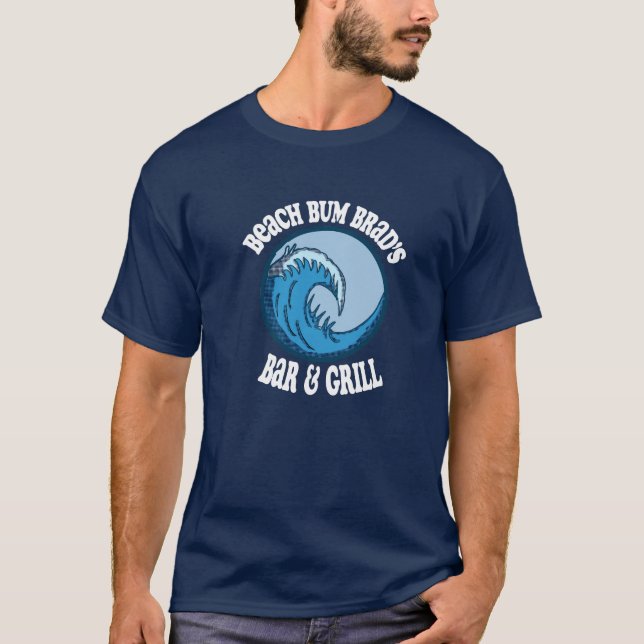 Beach Bum Brad Bar und Grill T-Shirt (Vorderseite)