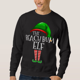 Beach Bum Elf Familie Matching Weihnachten Funny Sweatshirt