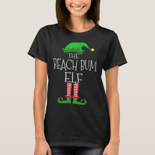 Beach Bum Elf Matching Familienweihnachtliches Par T-Shirt