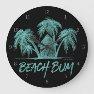 Beach Bum Große Wanduhr