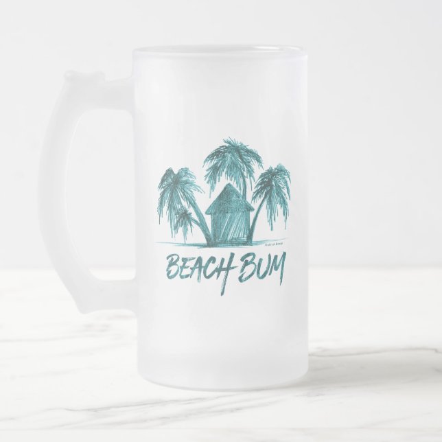Beach Bum Mattiert Glass Beer Tasse (Links)