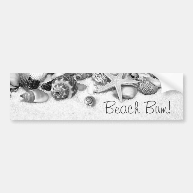 Beach Bum Muscheln & Starfish Autoaufkleber (Vorne)