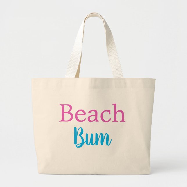 Beach Bum Ocean Water Summer Swimming Pool Tote Ba Jumbo Stoffbeutel (Vorne)