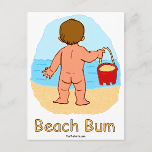 Beach-Bum-Postkarte Postkarte