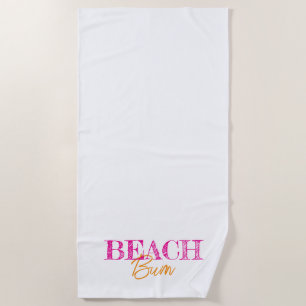 BEACH BUM Sommerurlaub Ozean Bunter Spaß Strandtuch