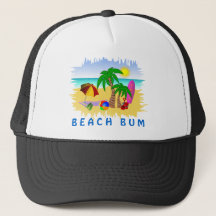 Beach Bum Sun Sea und Surf Spaß farbenfroher Hut