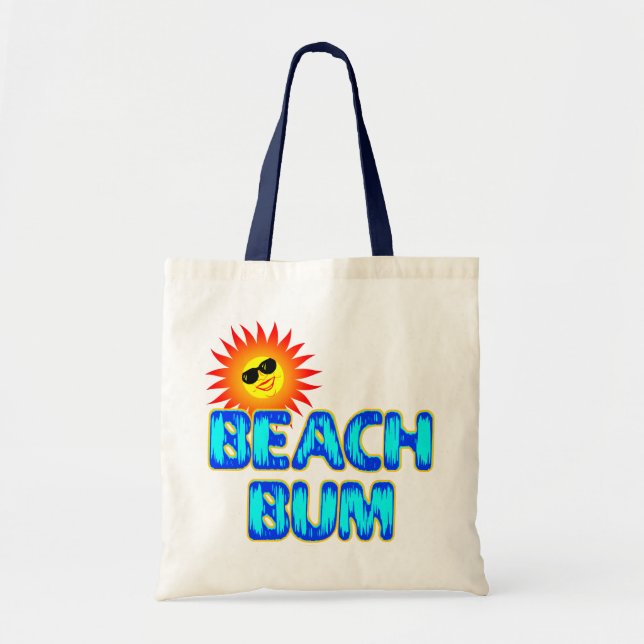 Beach Bum Sunshine Sprichwort Leinwand Tasche (Vorne)