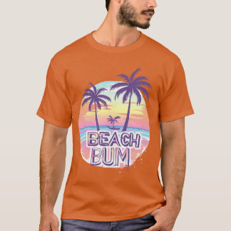 Beach Bum Vacation Palm Tree Tropischer Sonnenunte T-Shirt