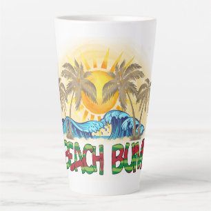Beach Bum Wassermelone, Meereswellen und tropisc Milchtasse