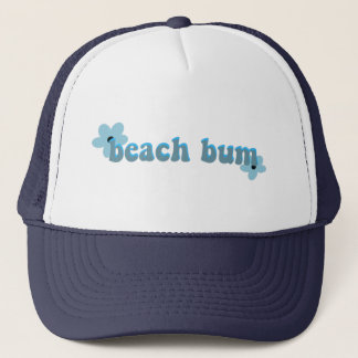 Beach Bum Writing with flowers T-Shirt Truckerkappe