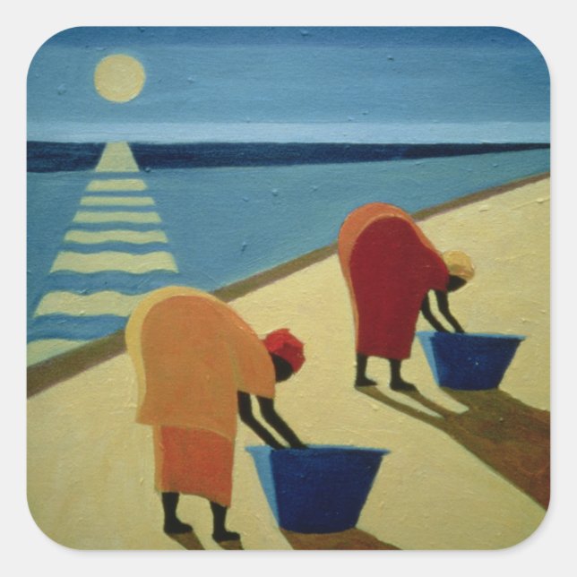 Beach Bums 1997 Quadratischer Aufkleber (Vorderseite)