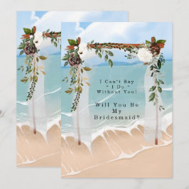 Beach Canopy Floral werden Sie meine Bridesmaid Einladung