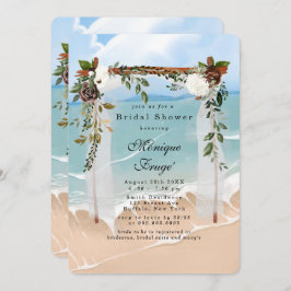 Beach Canopy tropisches Brautparty Einladung