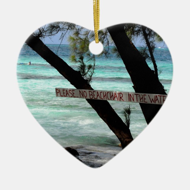 Beach Chairs Rum Point Grand Cayman Keramik Ornament (Vorne)