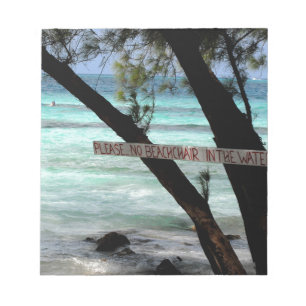 Beach Chairs Rum Point Grand Cayman Notizblock
