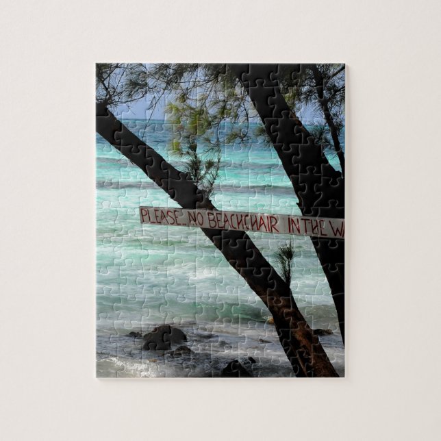Beach Chairs Rum Point Grand Cayman Puzzle (Vertikal)