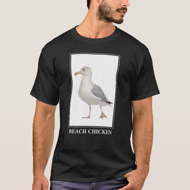 Beach Chicken - Seagull Gull Spaß T-Shirt (Vorderseite)