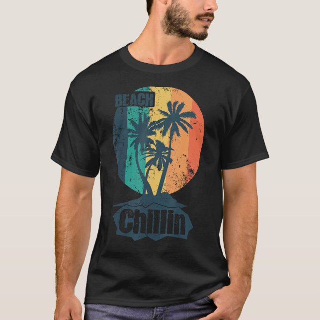 Beach Chillin am Strand T-Shirt (Vorderseite)
