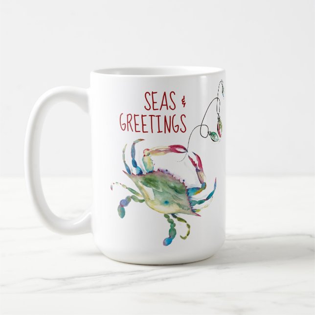Beach Christmas Crab Coffee Mugs Kaffeetasse (Links)