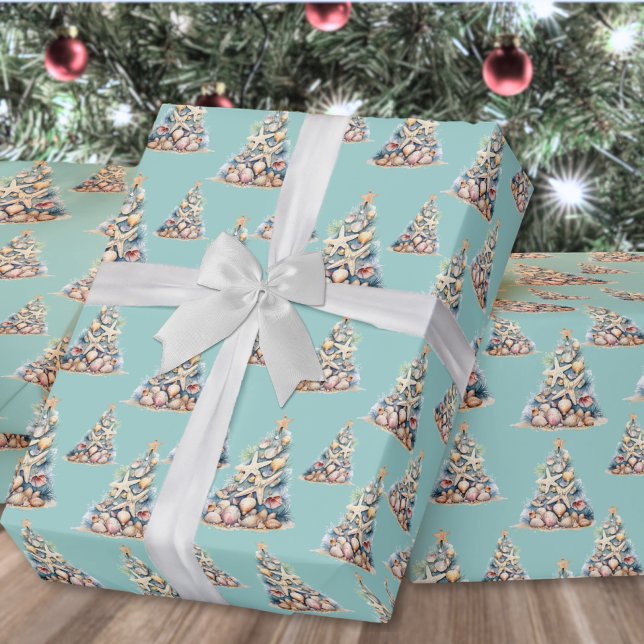 Beach Christmas Geschenkpapier (Beach Christmas Wrapping Paper )