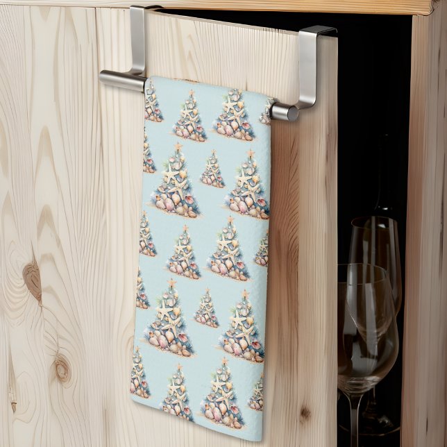 Beach Christmas Geschirrtuch (Beach Christmas kitchen towel )