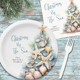 Beach Christmas Pappteller