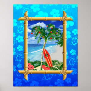 Beach Christmas Poster