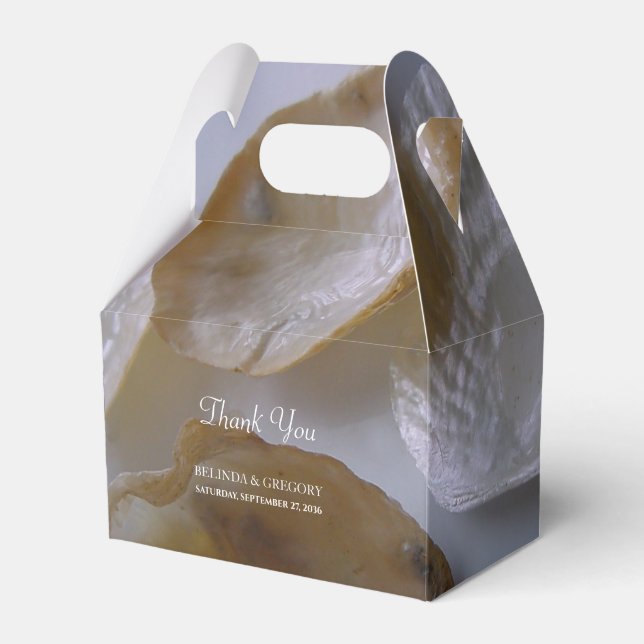 Beach Clams Wedding Geschenkschachtel (Vorderseite)