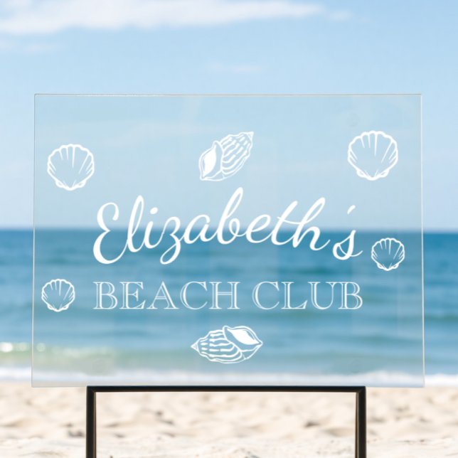 Beach Club Birthday Acrylschild (Von Creator hochgeladen)