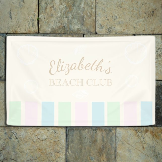 Beach Club Birthday Banner (Von Creator hochgeladen)