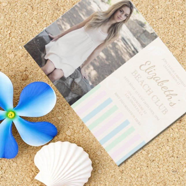 Beach Club Birthday Einladung (Von Creator hochgeladen)