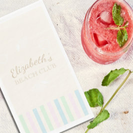 Beach Club Birthday Napkins Serviette
