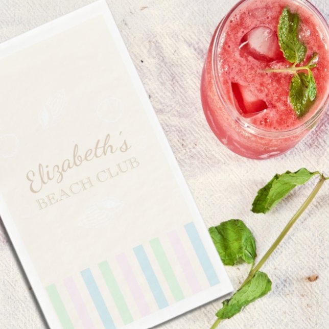 Beach Club Birthday Napkins Serviette (Von Creator hochgeladen)
